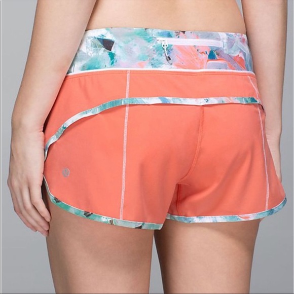 Lululemon Speed Short *4-way Stretch in Plum Peach / Blushed Illusion Multi - Picture 1 of 6